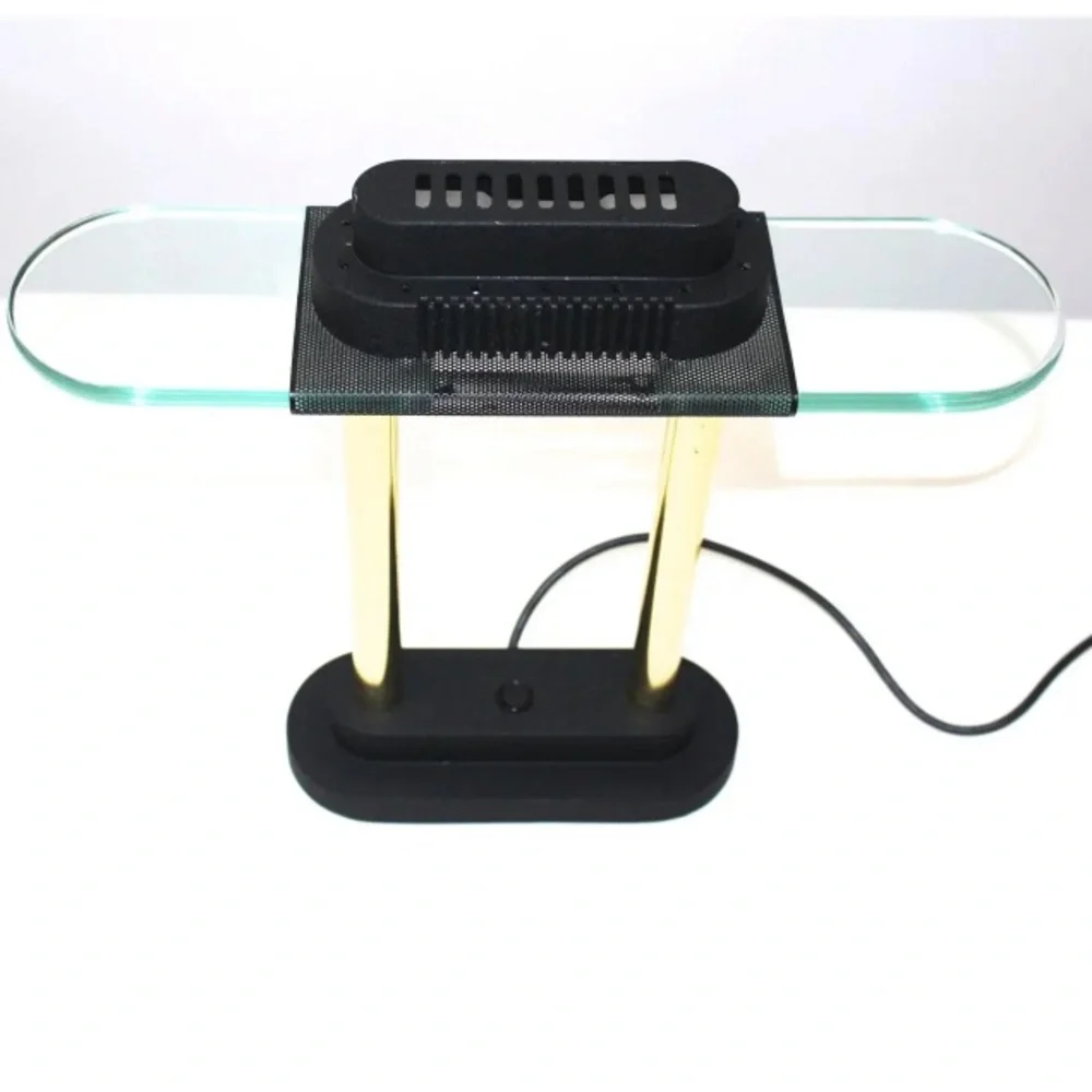 1980s Robert Sonneman style Table Lamp halogen bulb with dimmer switch